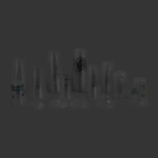 High Transparent Material PP/PS Disposable Cold Drinking Plastic Cups with Lids and Straws